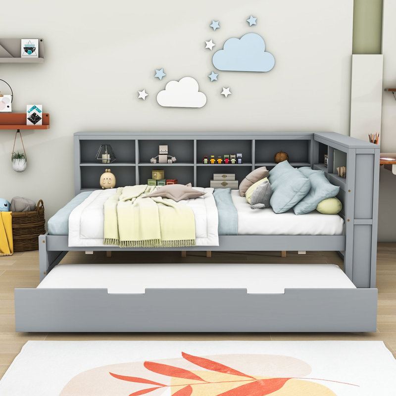 Pirmin Daybed with Trundle Bed, Full, Gray