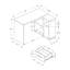 Bureau d'ordinateur, bureau personnel, coin, tiroirs de rangement, L 46 po, forme en L, travail, ordinateur portable, stratifié, contemporain, moderne-191730143