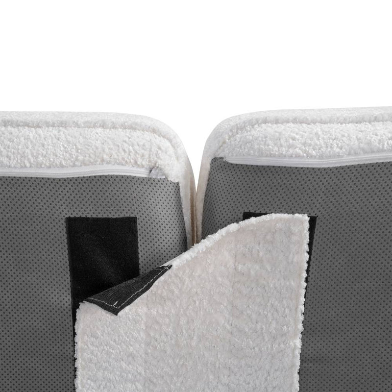 Canapé modulaire en L surdimensionné (blanc), White Polyester