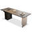 Sintered Stone Top Desk with Power Strip and Acrylic Legs-1899288148