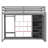 Twin Size Wooden Loft Bed with Wardrobe, Shelves & Cabinet – Space-Saving Kids & Teen Bedroom Furniture, Gray+Pink-2099601930-2099601931