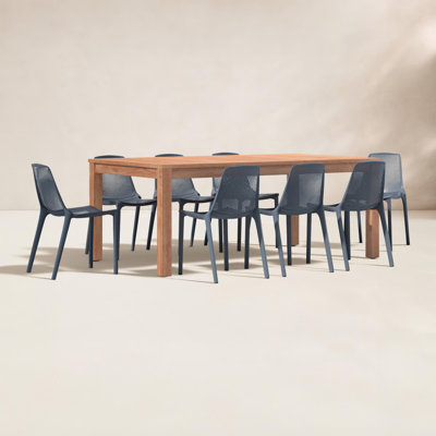 Anautica 88" Eucalyptus Patio Dining Set