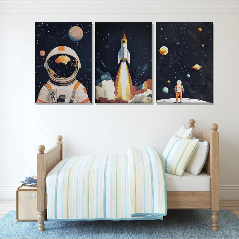 3 Piece Wrapped Canvas Wall Art, 60cm H x 40cm W