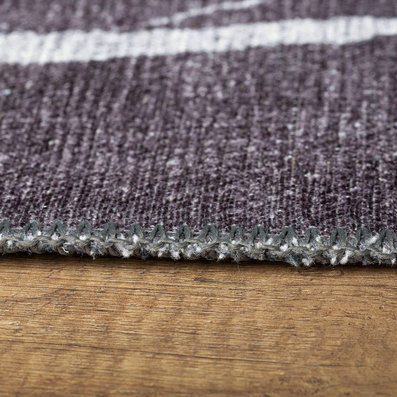 Tapis lavable en machine Premium, 4,6 x 6,2 pieds, 100% polyester, 1850 g / m² | Hauteur des poils: 0,2 po | Poly-coton écologique recyclé | Parfait pour le salon, la chambre à coucher et les endroits très passants