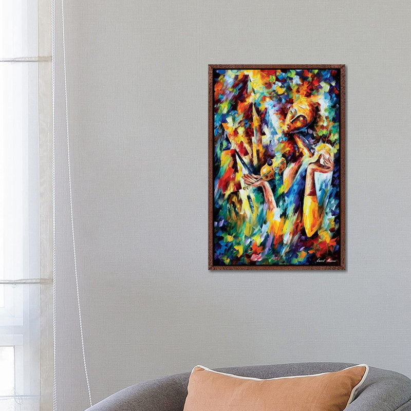 Sweet Dreams by Leonid Afremov - Painting on Canvas, Classic Brown Wood Framed Canvas, 66.04 cm H x 45.72 cm W