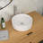 15.75"X15.75" White Ceramic Vessel Bathroom Sink-123428863