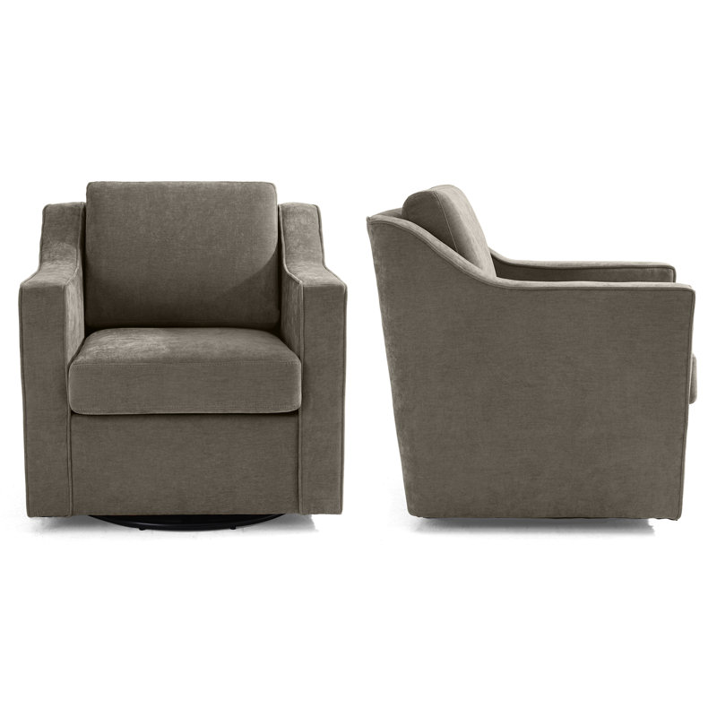 Upholstered Swivel Armchair, Sand