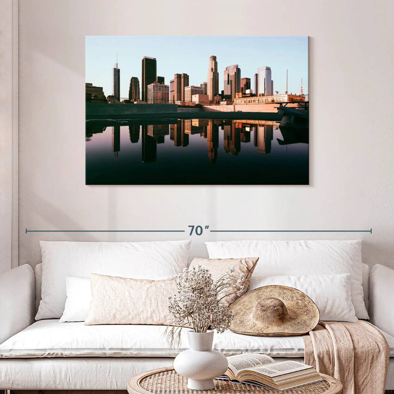 Sebbie Los Angeles Skyline Reflection, 30" H x 45" W