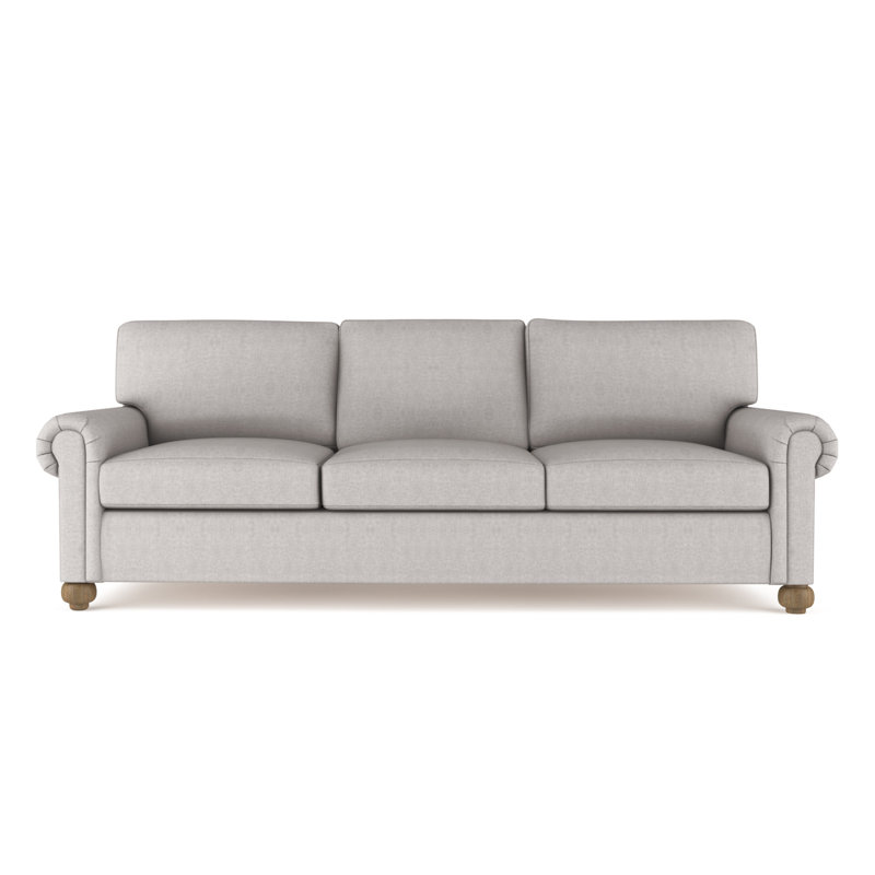 Canapé Leroy, H 36 po x l 84 po x P 49 po, Cuir vieilli cognac, Naturel
