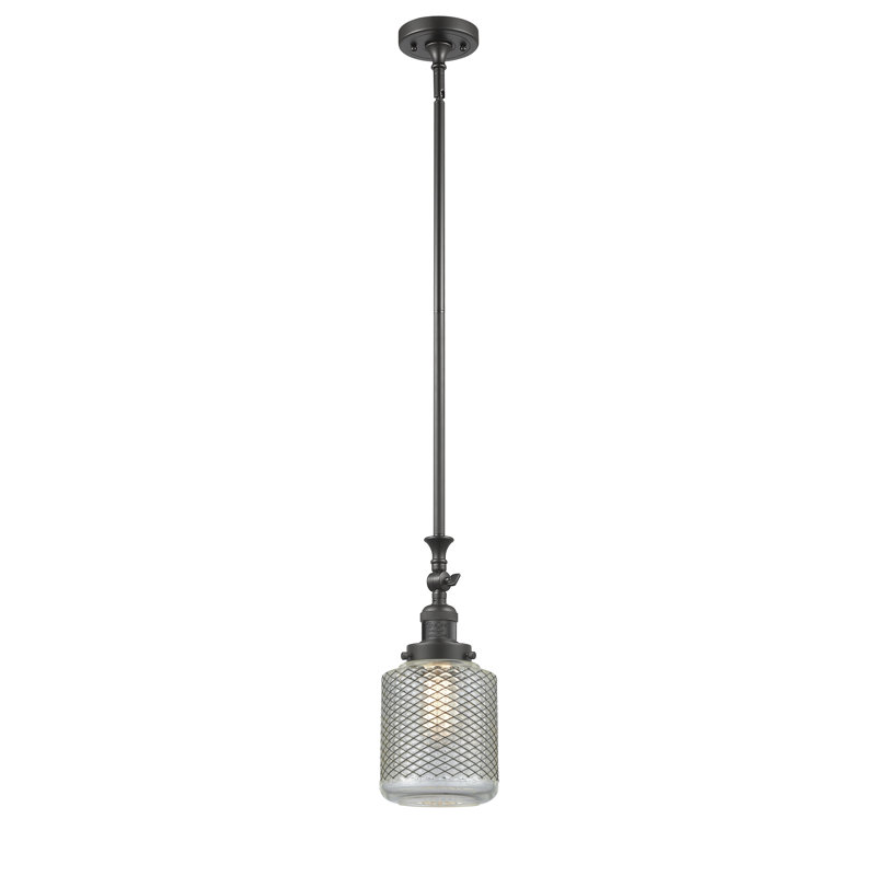 Luminaire suspendu cylindrique à 1 lumière Iyana, Ampoule non incluse, Bronze huilé