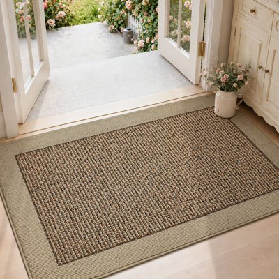 Indoor Door Mat, Dirt Trapper Door Mats Non-Slip Entryway Rugs Washable, Resist Dirt Absorbent Welcome Mat, Low Profile Floor Mats for Front Back Door and Entryway