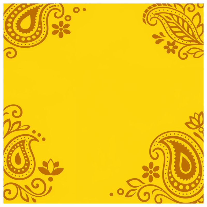 Coussins décoratifs à motif floral cachemire jaune, 14 X 14 pouces