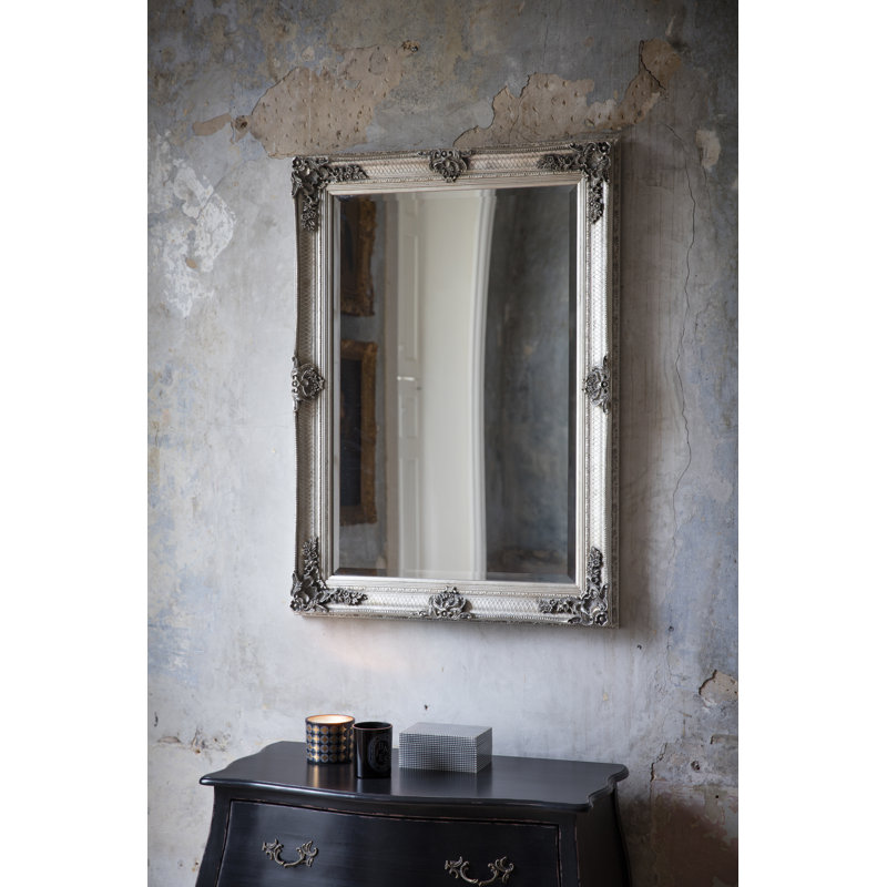 Lindsay Wood Flat Wall Mirror, Silver