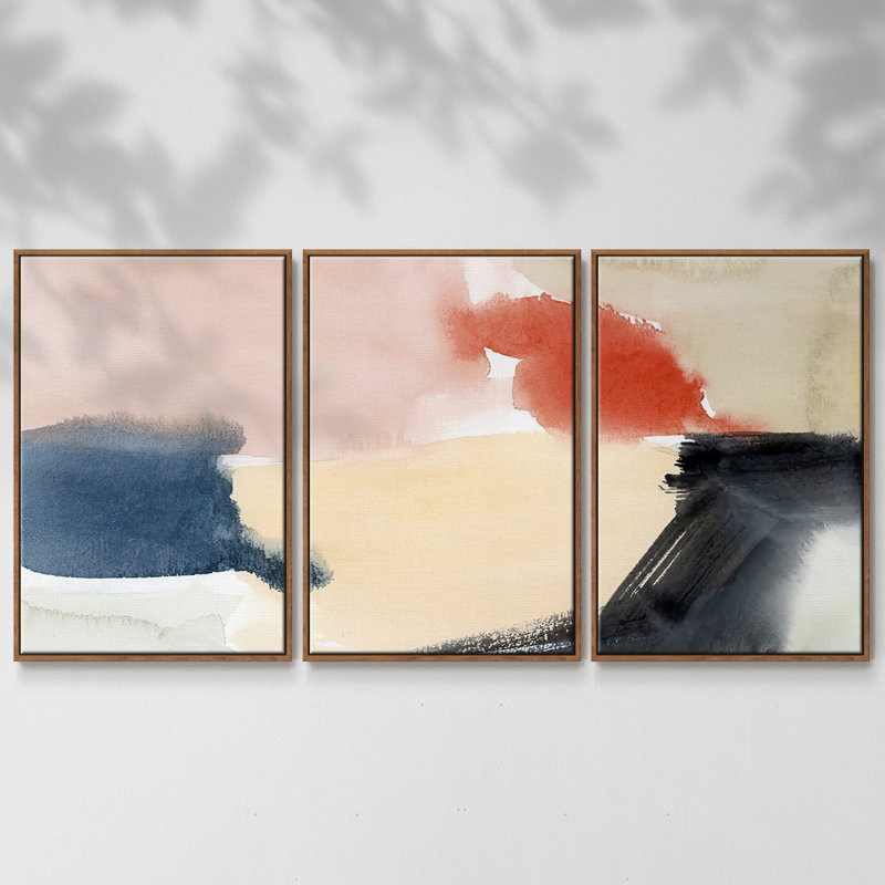 Aquarelle aire de jeu II, 3 pièces, Noyer, H 40 po x l 78 po x P 2 po