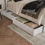Lit plateforme en bois avec pied de lit et tiroirs de rangement Ronan-477814-477818