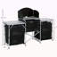 Table de camping pour la cuisine - Aluminium avec 3 armoires et pare-brise