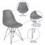 Chaise en plastique Daker avec base chromée-755139505