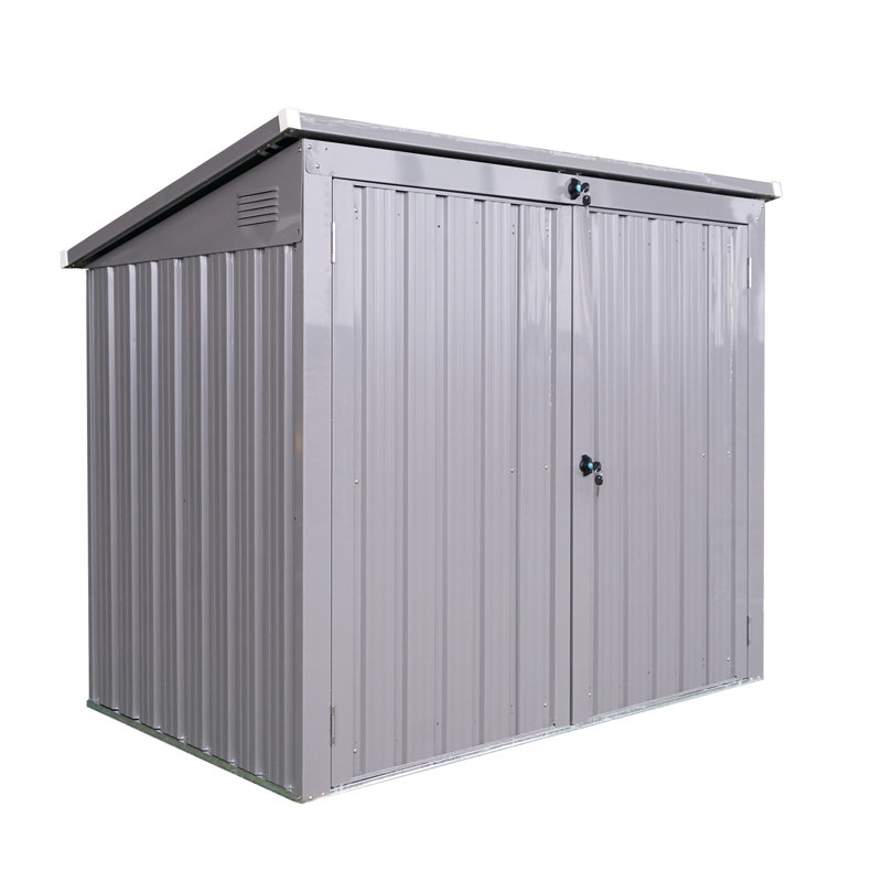 Rangement extérieur pour les déchets - Rouille, verrouillable, abri de jardin polyvalent, pour ranger les déchets, les outils, le bois de chauffage et le patio