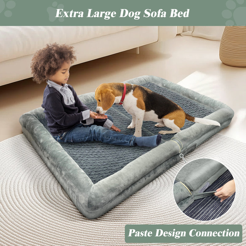 Lit pour chien apaisant pour petits chiens, L 36 po x l 26 po x H 6,5 po, Gris foncé