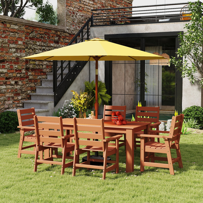  Parasol de marché avec manivelle, Jaune