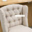 Paire de tabourets de comptoir, beige, rembourrage souple, base de pieds en bois, tabourets de bar d'une hauteur de 26,75 po, beige - Coussin et base confortables (la paire