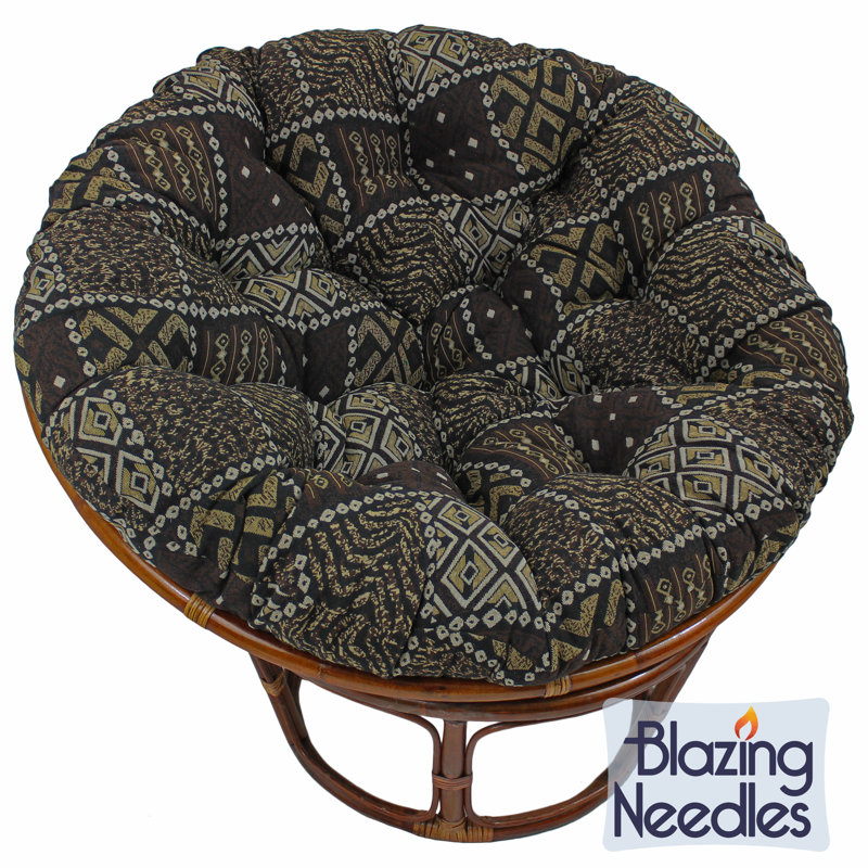 Wister 42" Wide Tufted Papasan Chair, Autumn Harvest Cotton Blend