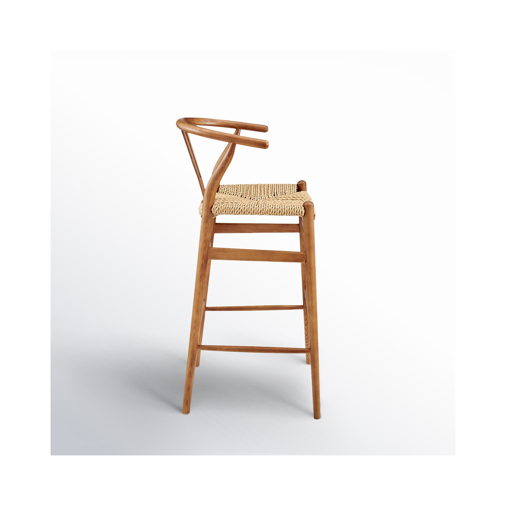 Fairbanks Solid Wood Bar/Counter Stool, Natural, Bar Stool (30.1" Seat Height), Golden Ash