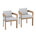 Teak Frame/Light Gray Cushion