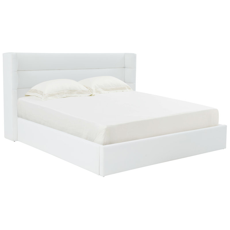 Olivianna Low Profile Bed, King, White