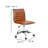 Merchiston Low-Back Modern Ribbed Upholstered Vinyl Swivel Desk Chair-516145629-516145630