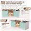 Coffee Table With 4 Sliding Doors, Symmetrical Design, Multifunctional Storage Cabinet