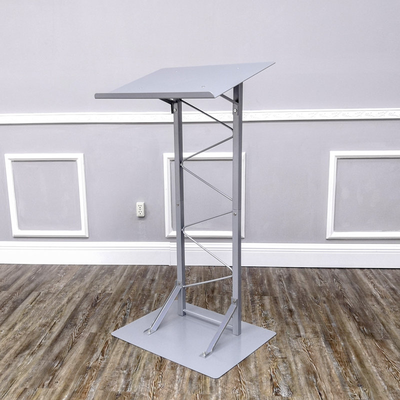 Podium simple 25 po pour plancher, acier - argent