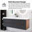 60''Wall-Mounted Double Bathroom Vanity In Brown With White Integrated Solid Surface Top