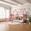 Lit superposé en métal avec escalier de rangement, glissade, rails de sécurité pour enfants-291182888-300907737