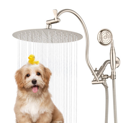 Pomme de douche à pluie 12 "avec bras d'extension réglable 16"