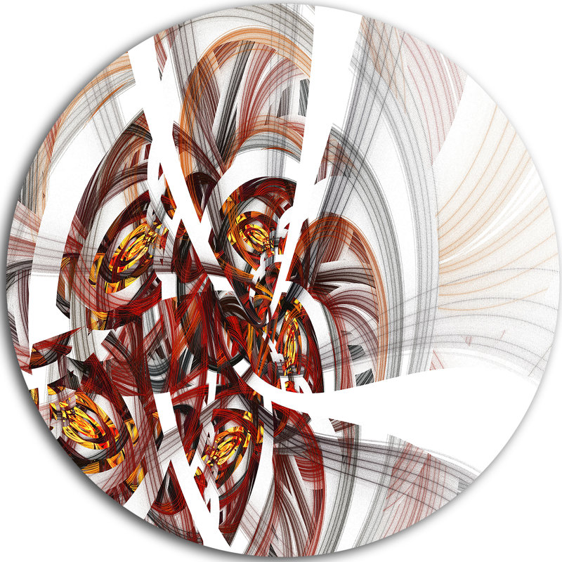« brun symétrique fractal fleur », impression sur métal, H 36 po x l 36 po x P 1 po