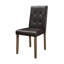 Chaises d'appoint de salle à manger, 2 pièces, structure brun noyer, 2 pièces en similicuir, finition bois