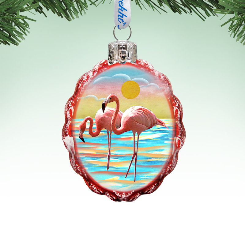 Ornement en verre Flamingo At Sun