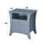 Table de chevet avec compartiment supérieur ouvert et 2 tiroirs, gris