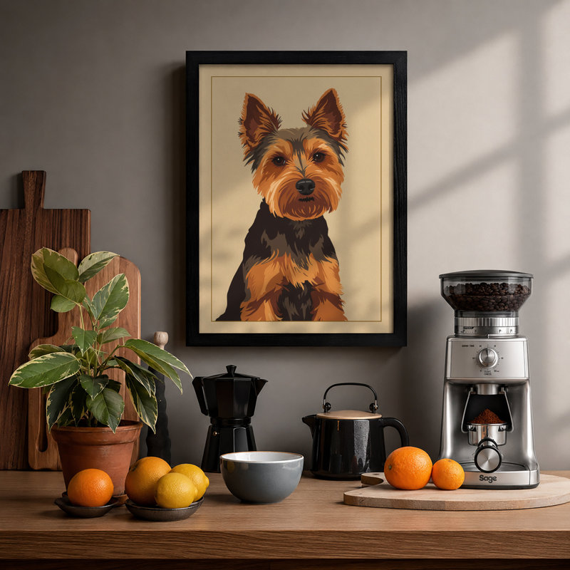 Distinguished Terrier Modern - Framed Print, A1 - 84.1 x 59.4 cm, Black