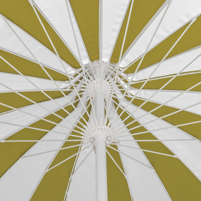 Parasol d'extérieur 8 pi, Vert/blanc
