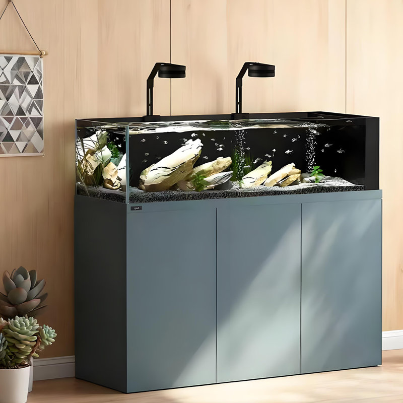 Aquarium 47,24 "à filtre écologique en alliage d'aluminium bleu