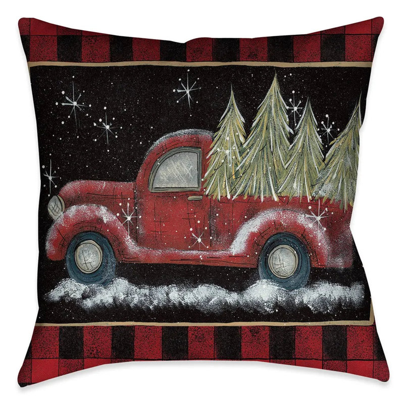 Coussin décoratif Plaid Holiday Pickup