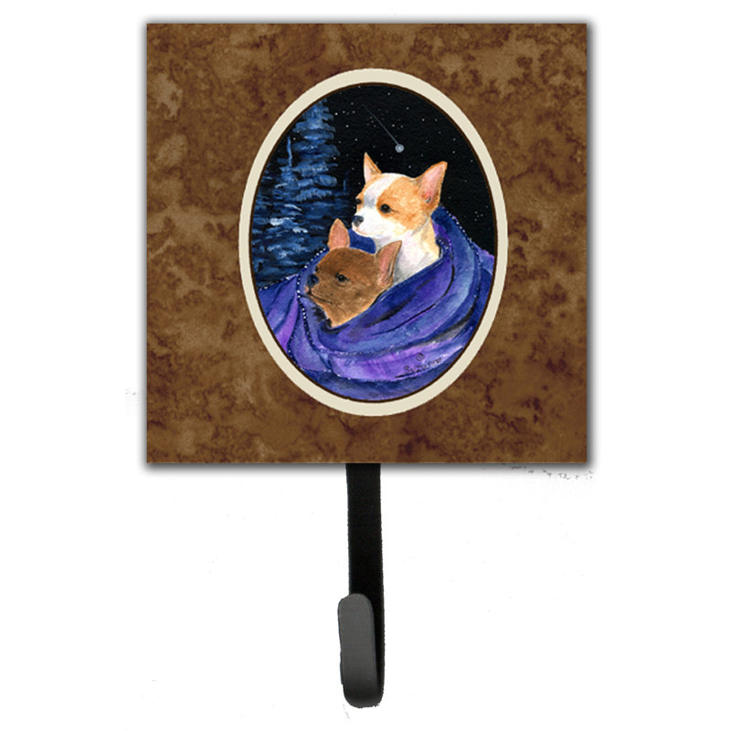 Porte-laisse chihuahua starry night et crochet mural
