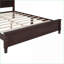 Structure de lit plateforme en bois pour grand lit - Style rétro noyer foncé, aucun sommier requis avec 10 lattes pour la chambre à coucher