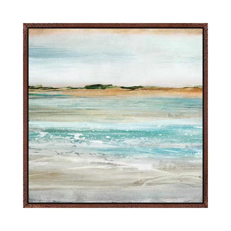 Retrospective I by Isabelle Z - Painting on Canvas, Classic Brown Wood Framed, 93.98 cm H x 93.98 cm W