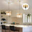 1-Light Cylindrical Glass Kitchen Island Pendant-757725633