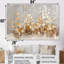 Ensemble de décorations murales Minimal Golden Trees Horizon - Trees-234303175-234303172-234303168