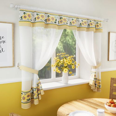 Juliane Polyester Sheer Curtain Pair
