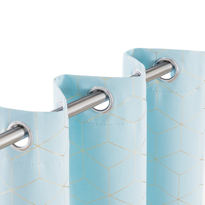 Rideau occultant en polyester Ceolia, Bleu clair